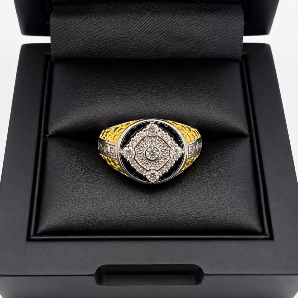 925 Sterling Silver 0.47Ct MOISSANITE Men’s Ring Size 9